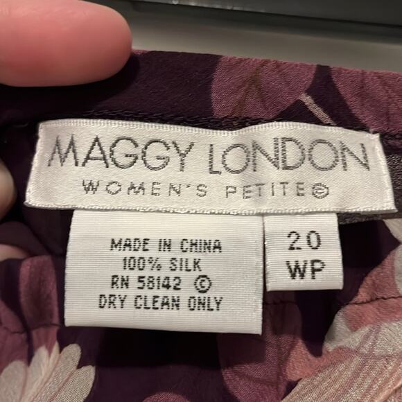 Maggy London Floral A-Line Silk Skirt, NWT - Picture 6 of 7